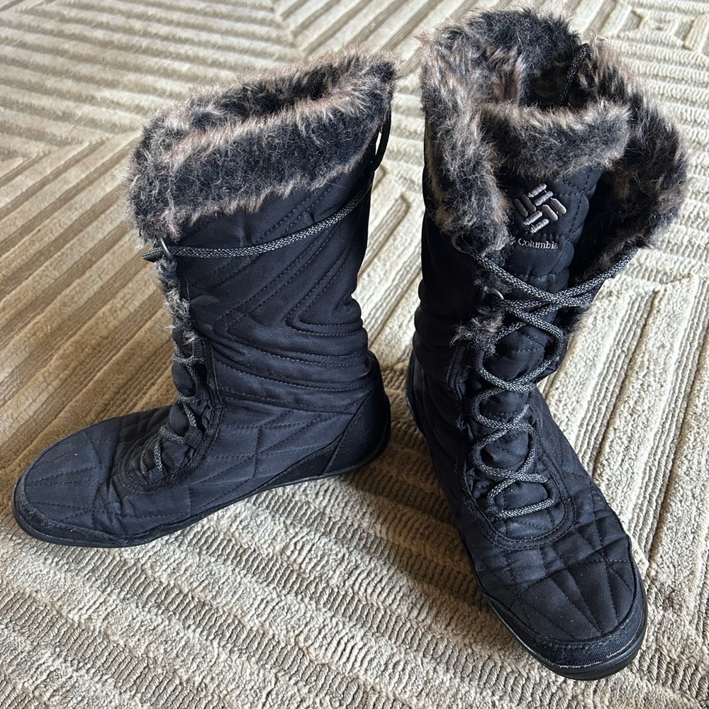 Columbia Women's Black Fur-Lined Winter Boots